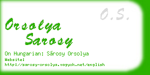 orsolya sarosy business card
